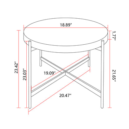 Modern Round Coffee Table – Maple Finish