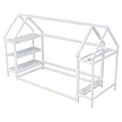 Twin House Bed White