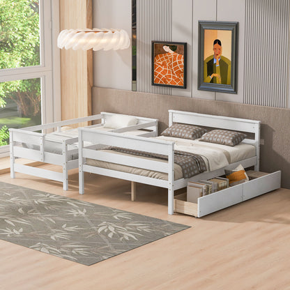 Twin over Full Bunk Bed White