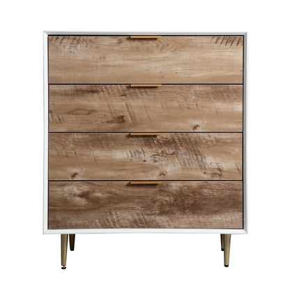 Wooden 4-Drawer Dresser Gray Finish