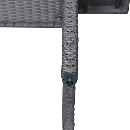 Outdoor Rattan Dining Set (6 pcs) – Gray Mat
