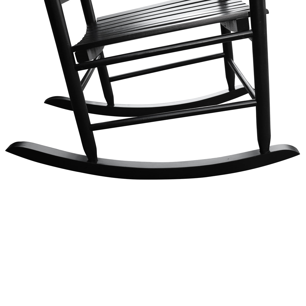 Wooden Porch Rocking Chair Black Finish