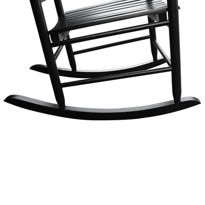 Wooden Porch Rocking Chair Black Finish