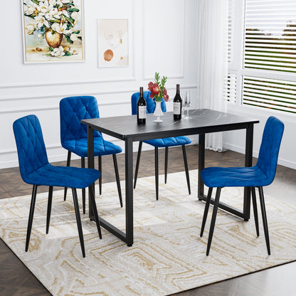 Velvet Dining Chair Set (4 pcs) – Modern Kitchen Style
