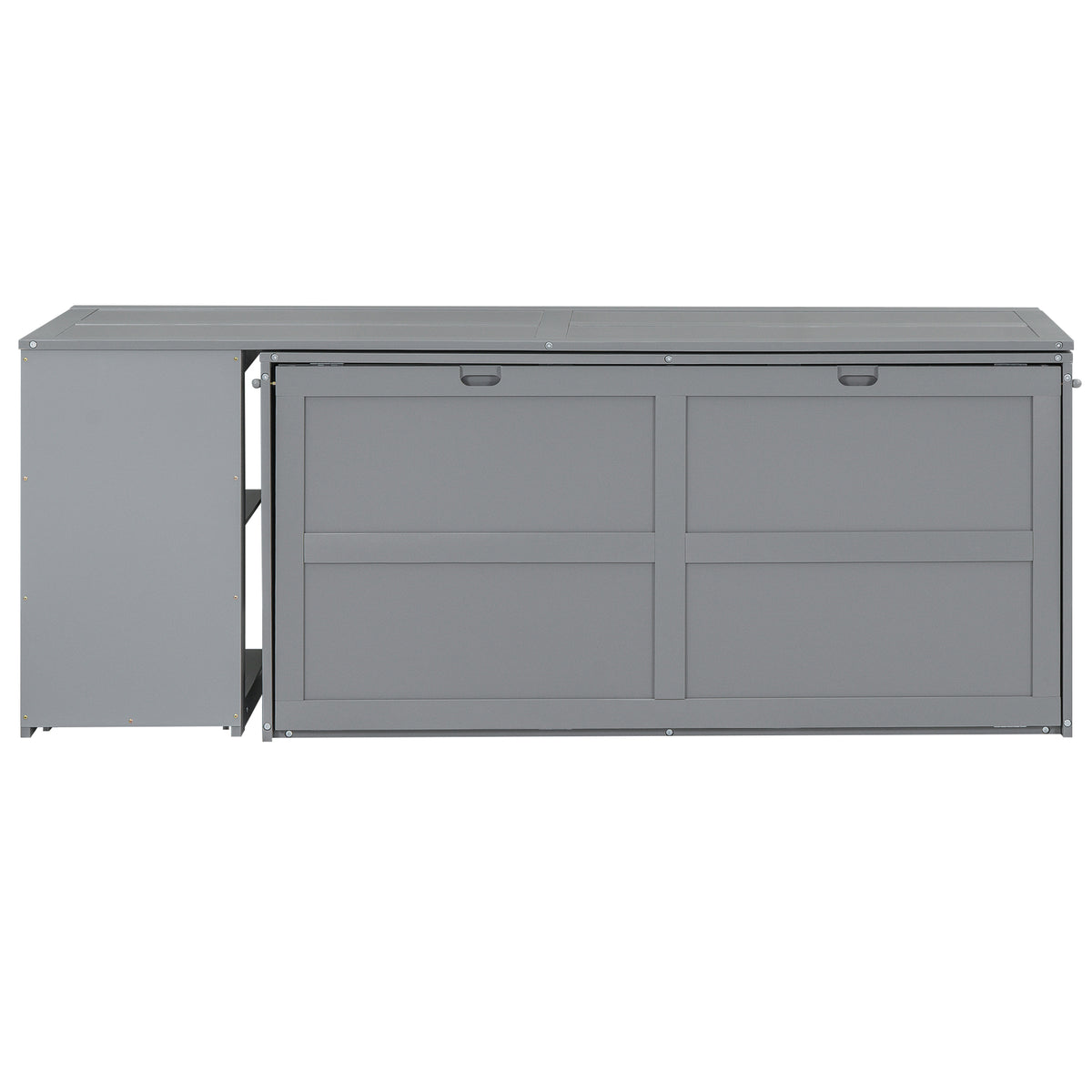 Queen Murphy Bed with Rotating Base Gray