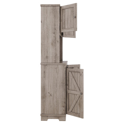 Farmhouse Coffee Bar Cabinet with Wine Storage