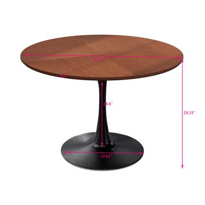 42” Oak Grain Round Dining Table