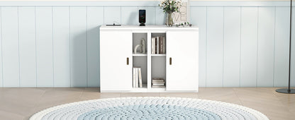 Queen Murphy Bed with USB Ports – White