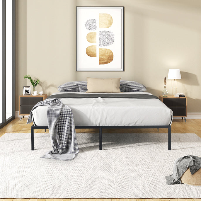 King Size Metal Bed Frame Gray