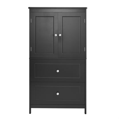 Black Bathroom Storage Cabinet with Drawers