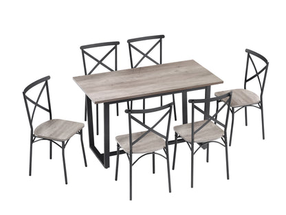 7-Piece Dining Set with Modern Chairs