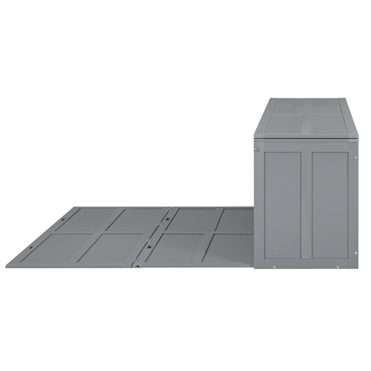 Queen Murphy Bed with Rotating Base Gray
