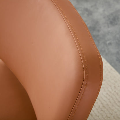 PU Leather Rocking Chair – Black Metal Legs