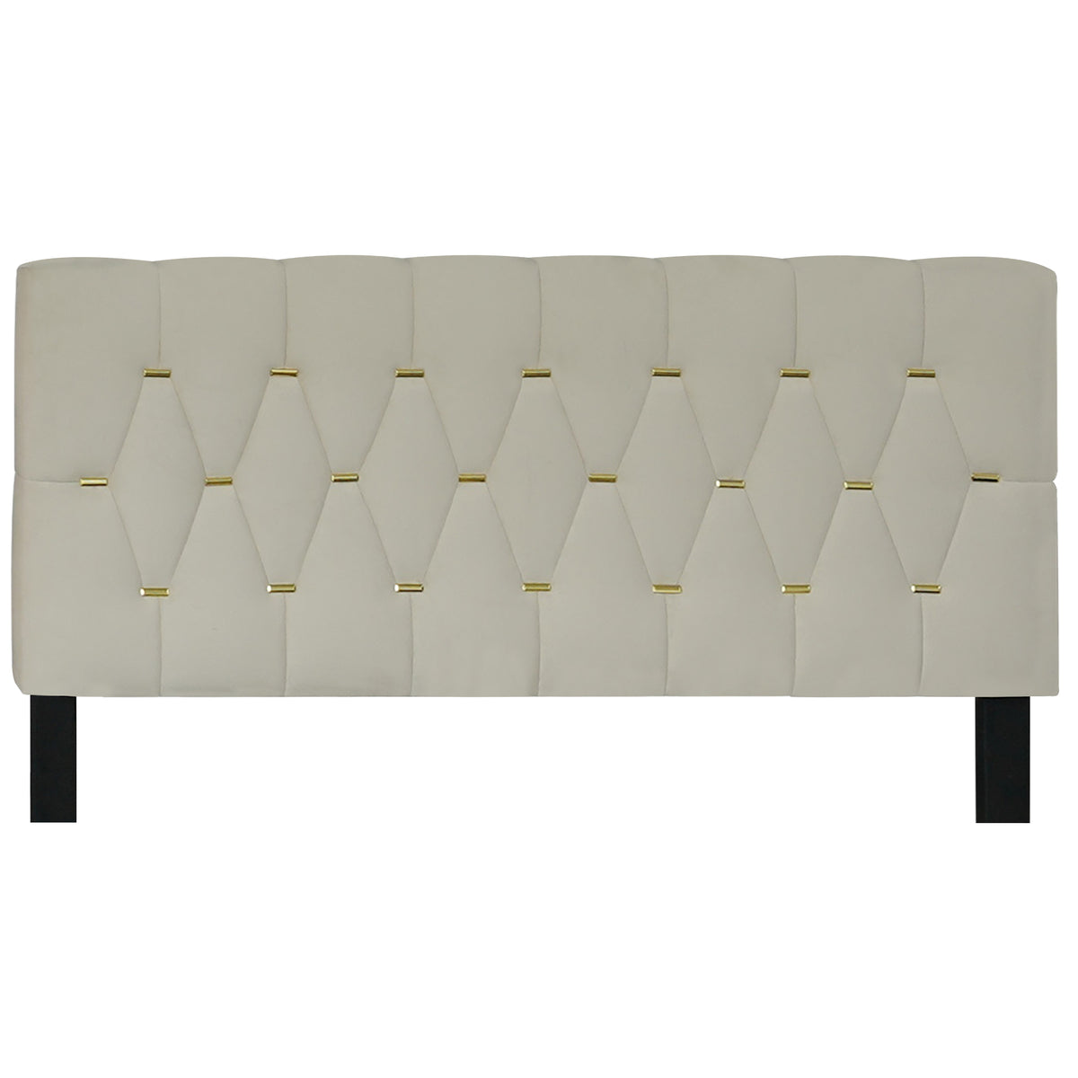 Upholstered Queen Bed with Storage Drawers Beige