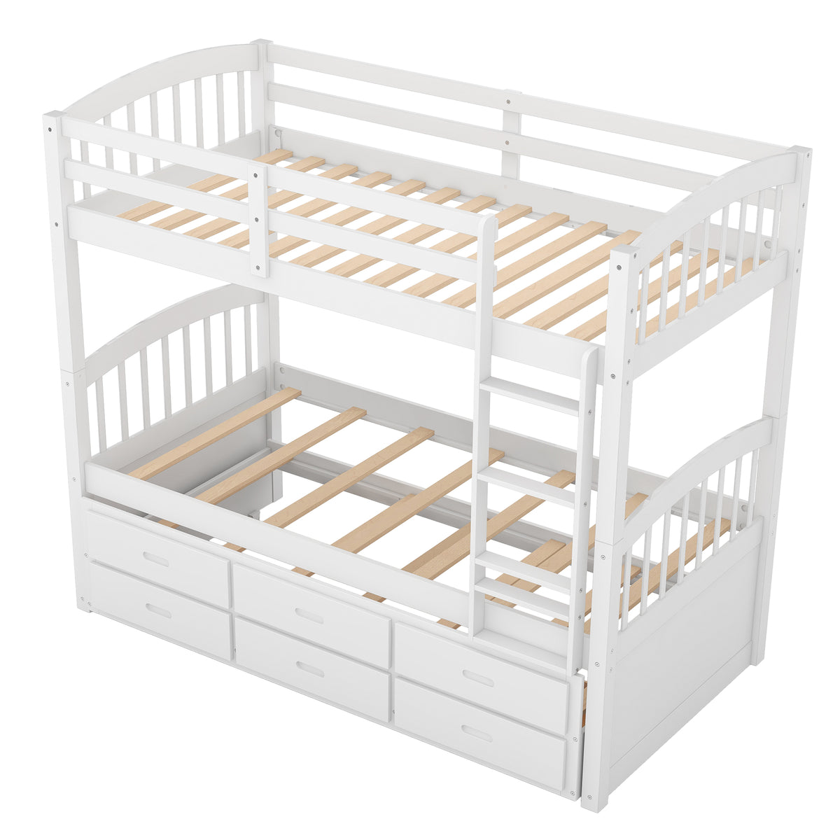 Twin Over Twin Bunk Bed White