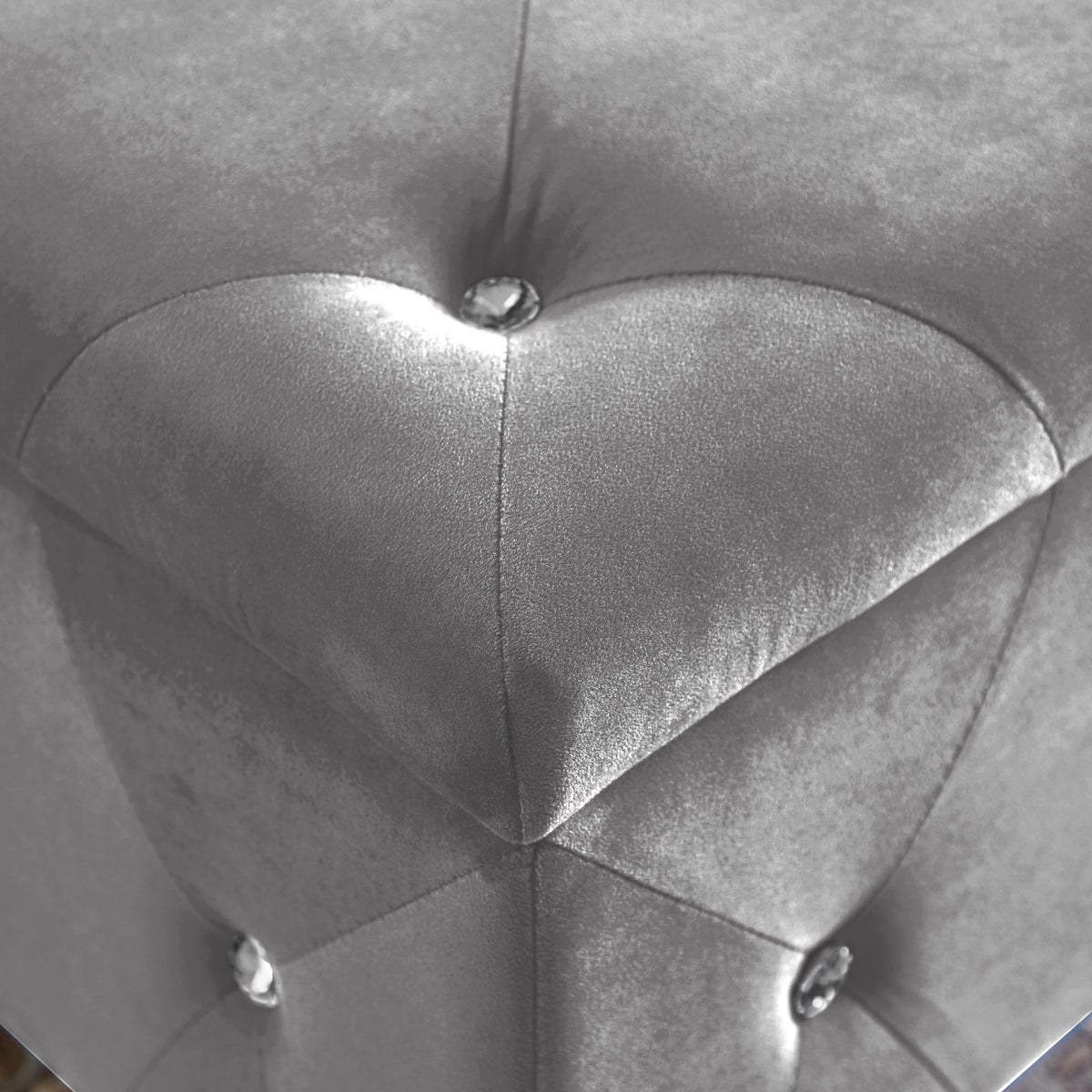 Flip-Top Storage Bench with Velvet Seat Gray