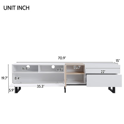 Modern Double Storage TV Stand – 80”