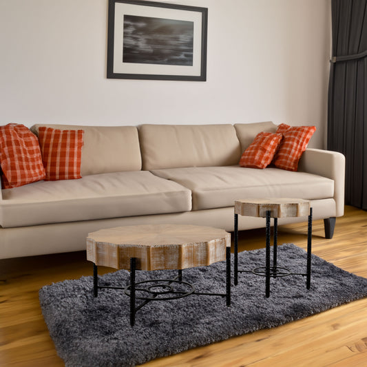 Vintage Patchwork Coffee Table Set