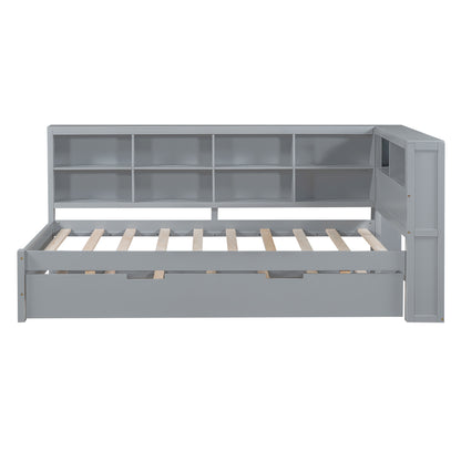 Wooden Twin Daybed Gray