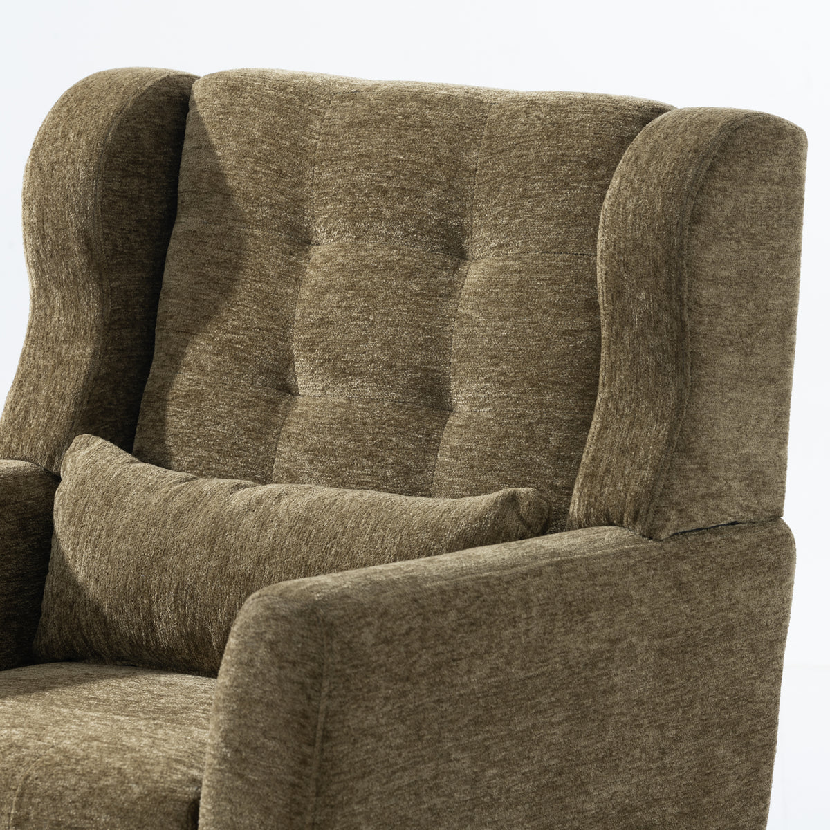 Upholstered Modern Accent Chair Foam Filled Gray