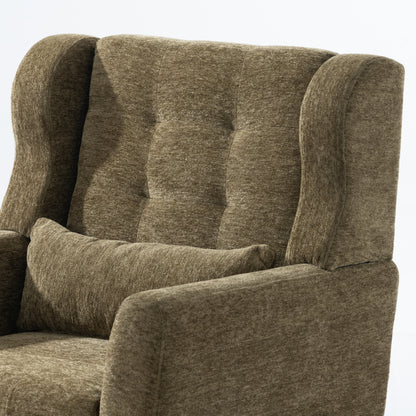 Upholstered Modern Accent Chair Foam Filled Gray