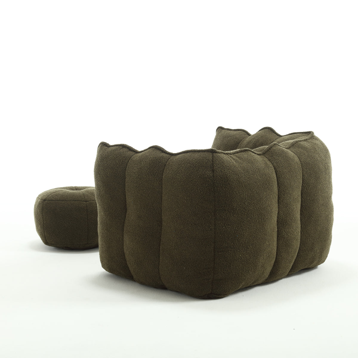 Soft Bean Bag Chair – Gray High-Resilience Foam