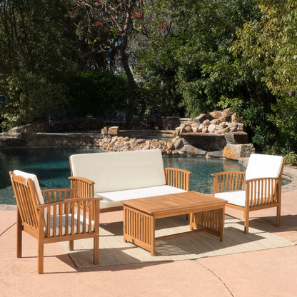 4-Piece Outdoor Conversation Set Gray