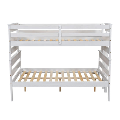 Twin over Full Bunk Bed White