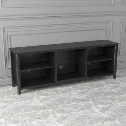 Modern Media Console TV Stand Black