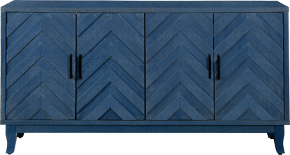 Vintage Wood Buffet Storage Cabinet – Rustic Sideboard