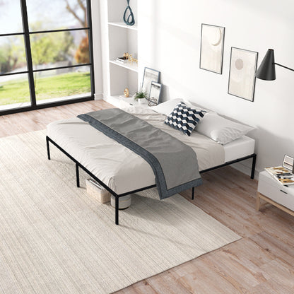 King Size Metal Bed Frame Gray