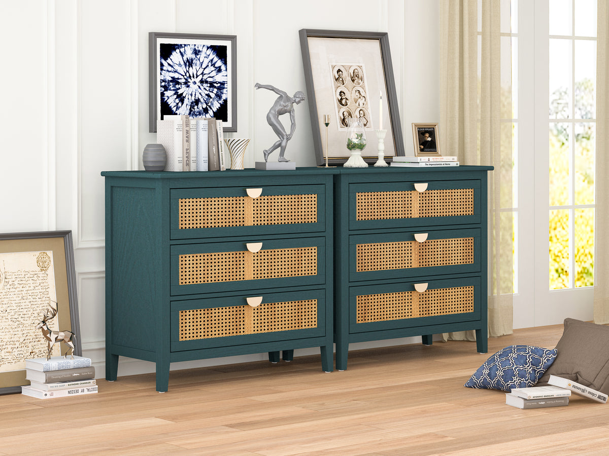 Rattan Storage Cabinet 3-Drawer