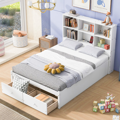 Full Storage Bed White
