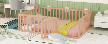 Full Daybed with Frame and Fence Natural