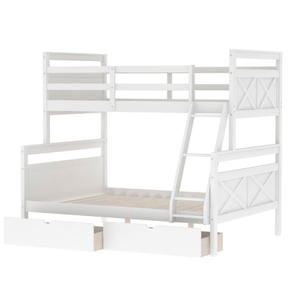 Full Bunk Bed White