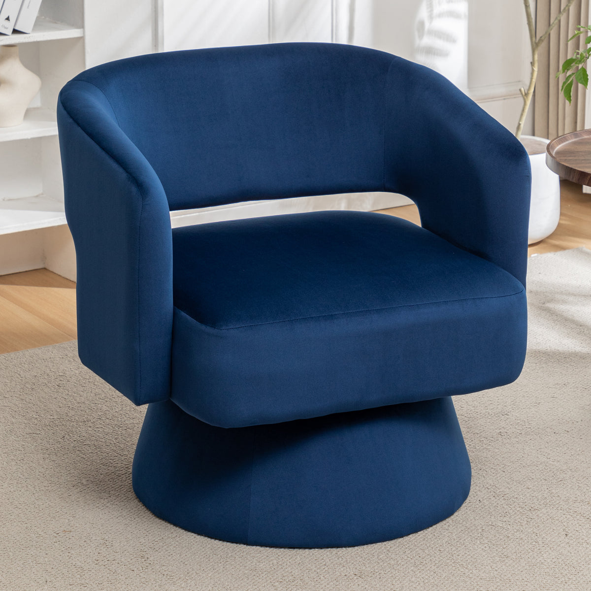 Velvet Swivel Club Chair