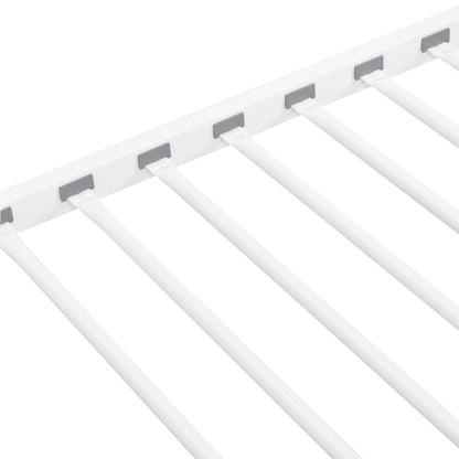 Twin Metal Bunk Bed with Safety Rail White