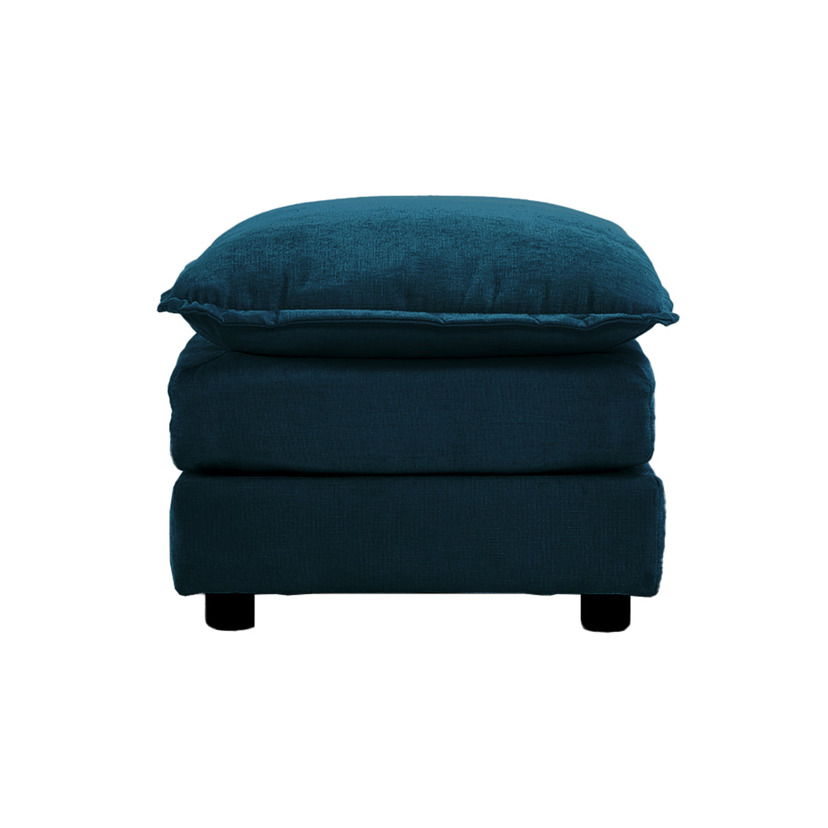 Chenille Ottoman Footrest – Blue