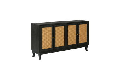 Rattan Sideboard Cabinet – Black