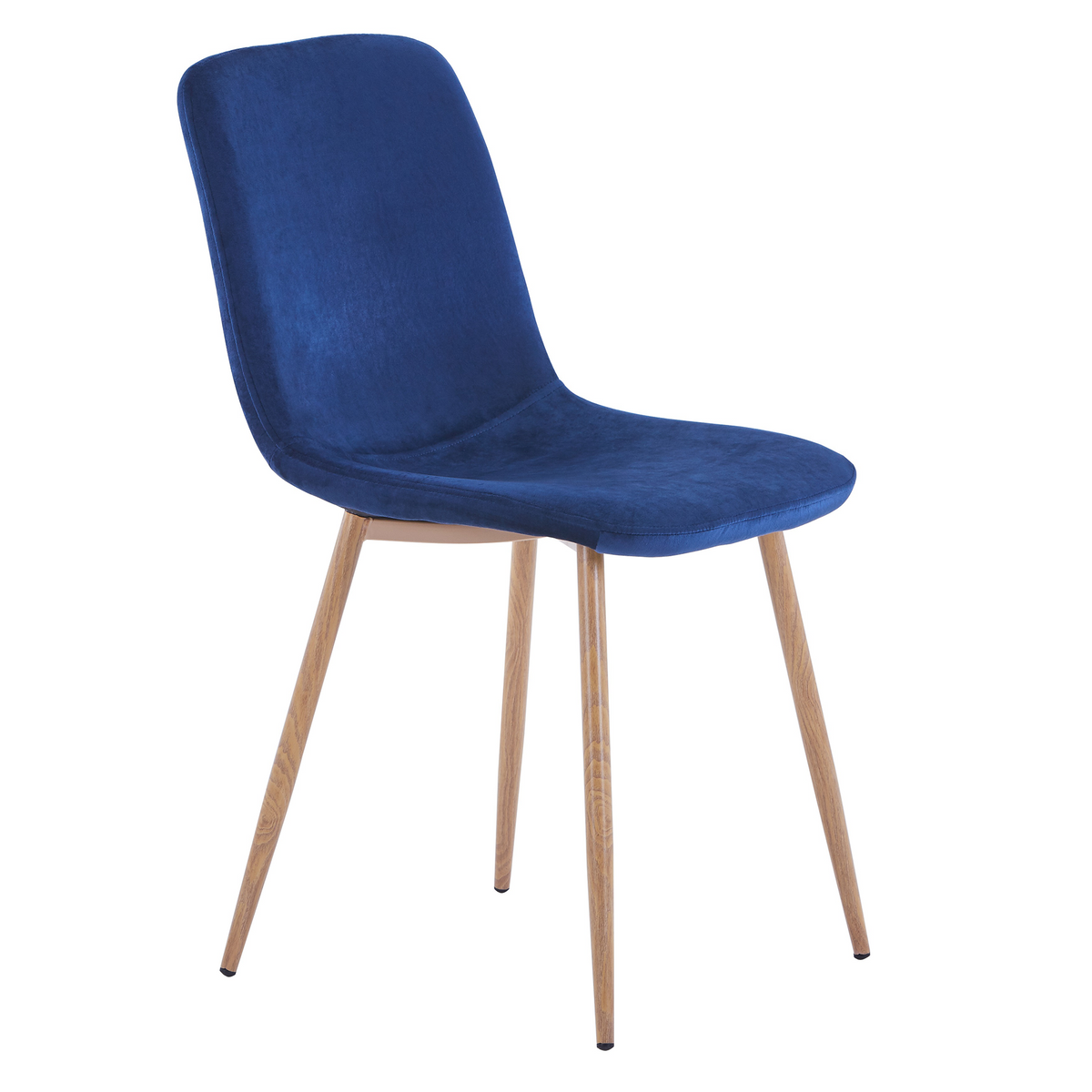 Set of 4 Blue Dining Chairs Modern Design