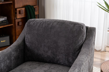 Large Swivel Accent Chair Gray