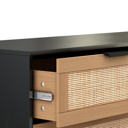 Rattan Dresser Black