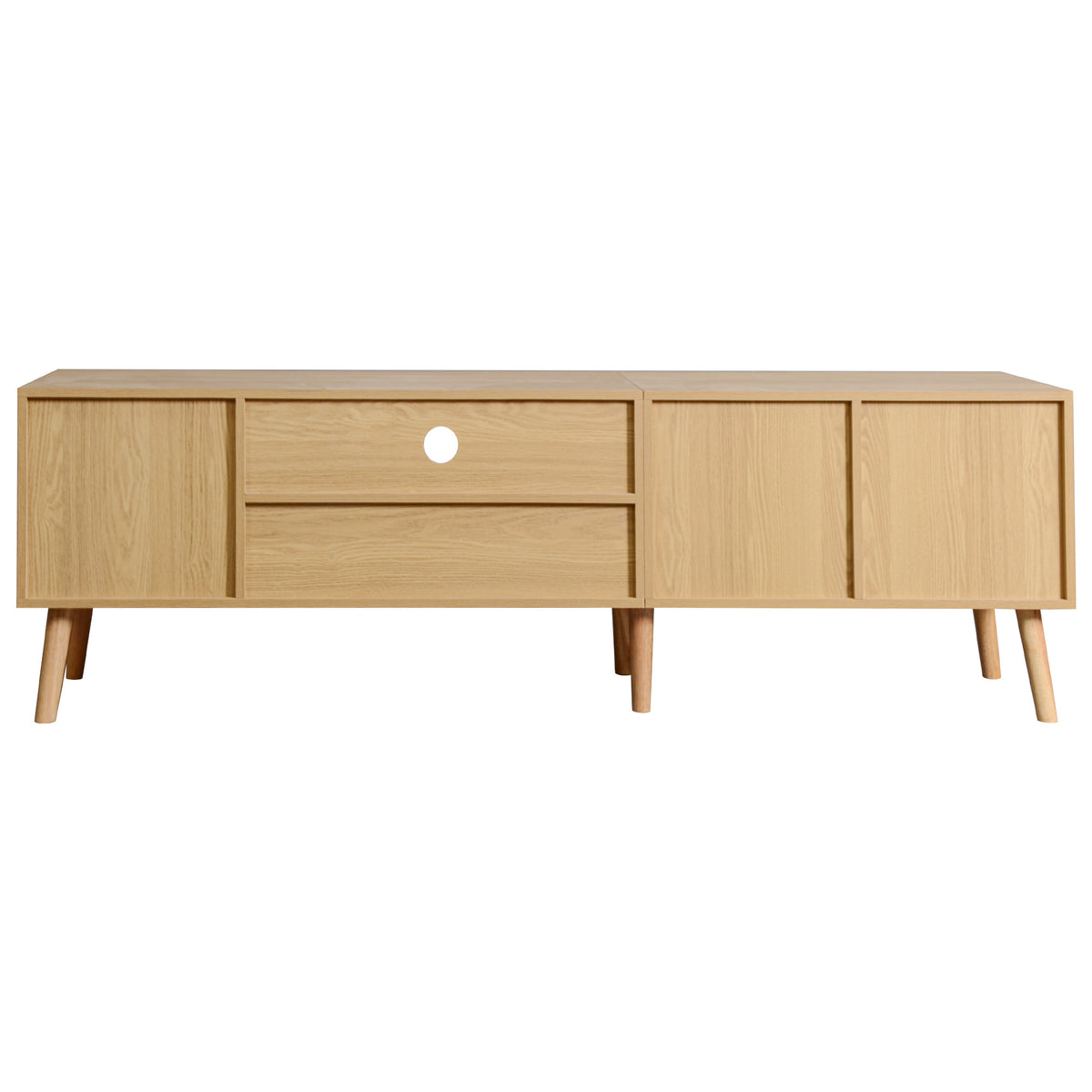 Rattan TV Console – Natural Brown