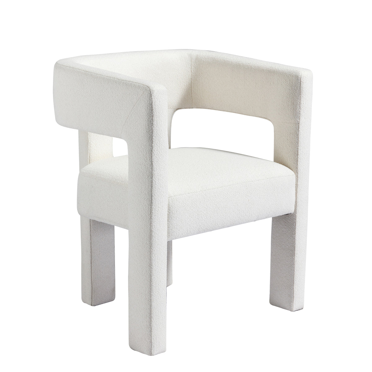 Contemporary Accent Chair Beige Upholstery