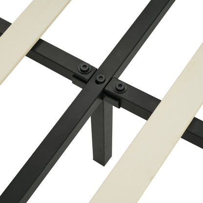Platform Bed with Sensor Light and USB Beige