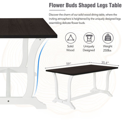Topmax Farmhouse Dining Set (6 pcs) – White