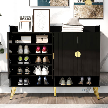 U-Can 11-Layer Wooden Shoe Cabinet with Adjustable Shelves