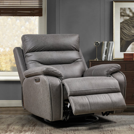 Dual-Motor Power Recliner – Light Gray