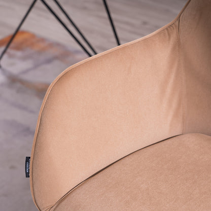 Velvet Executive Swivel Office Chair – Coffee Brown