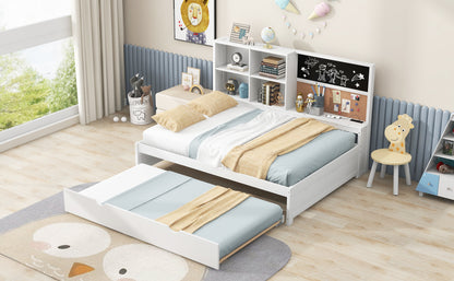 Full Daybed with Storage Drawers White